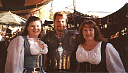 Lisa & Paula with a random fellow in armor