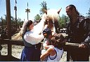 Lisa petting Justin's horse